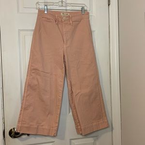 Madewell Pink Wide Leg jeans